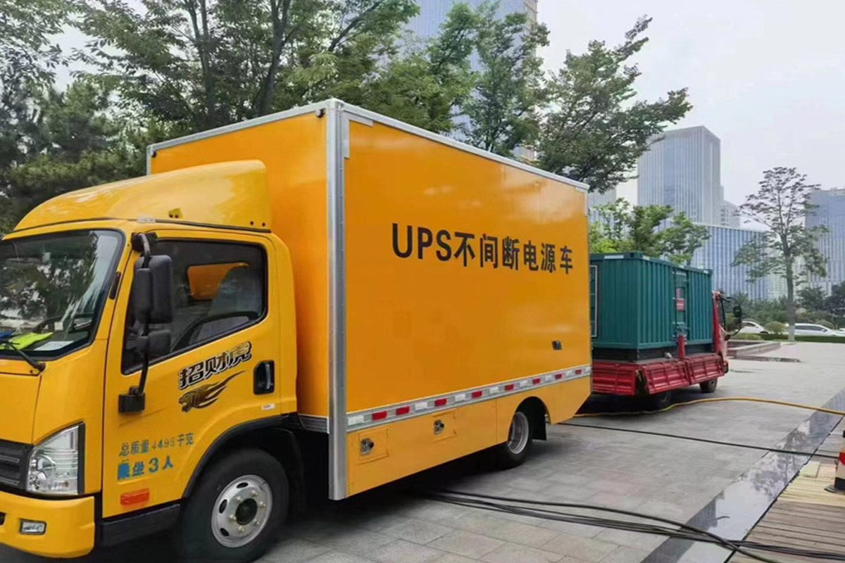 解放发电机租赁施工现场