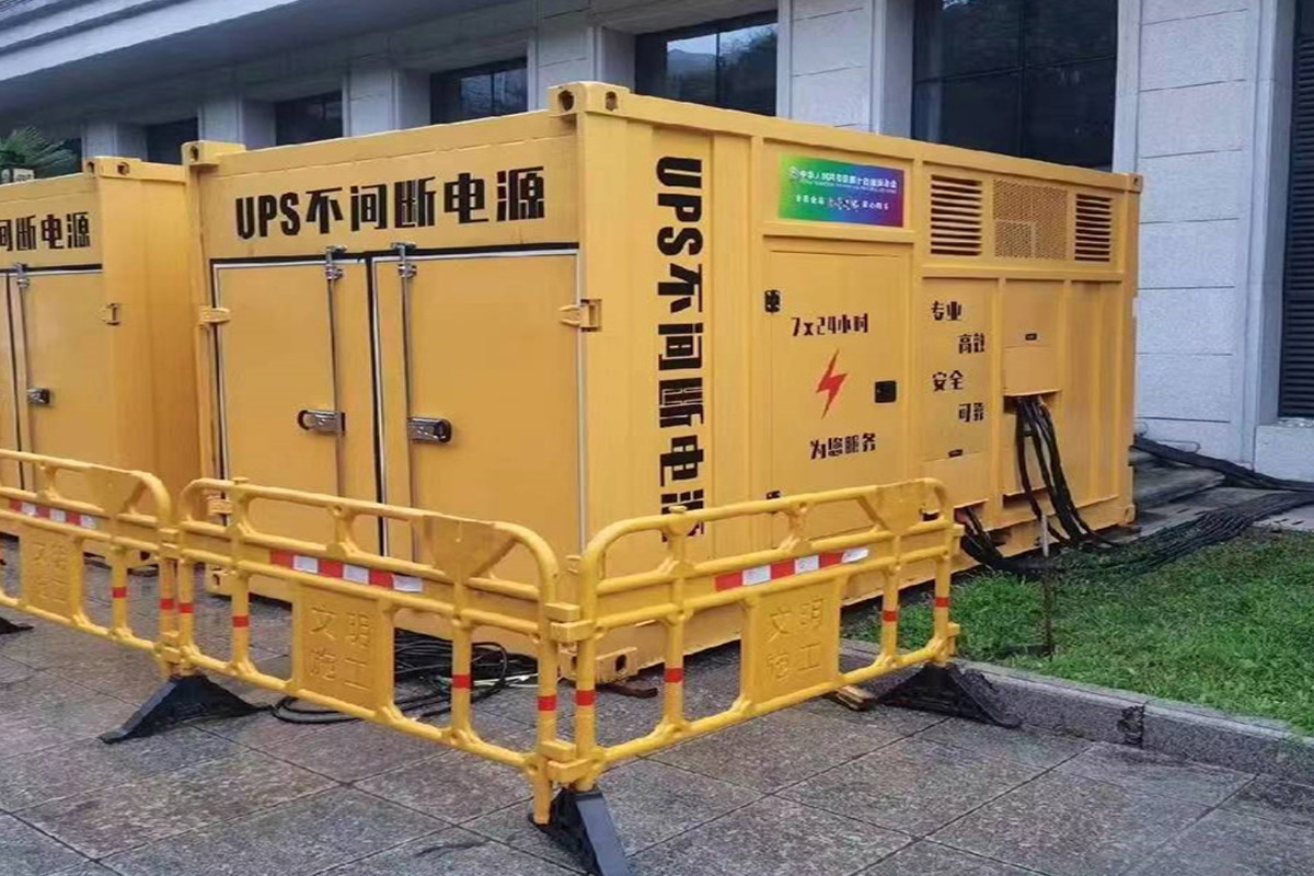 解放发电机租赁施工现场