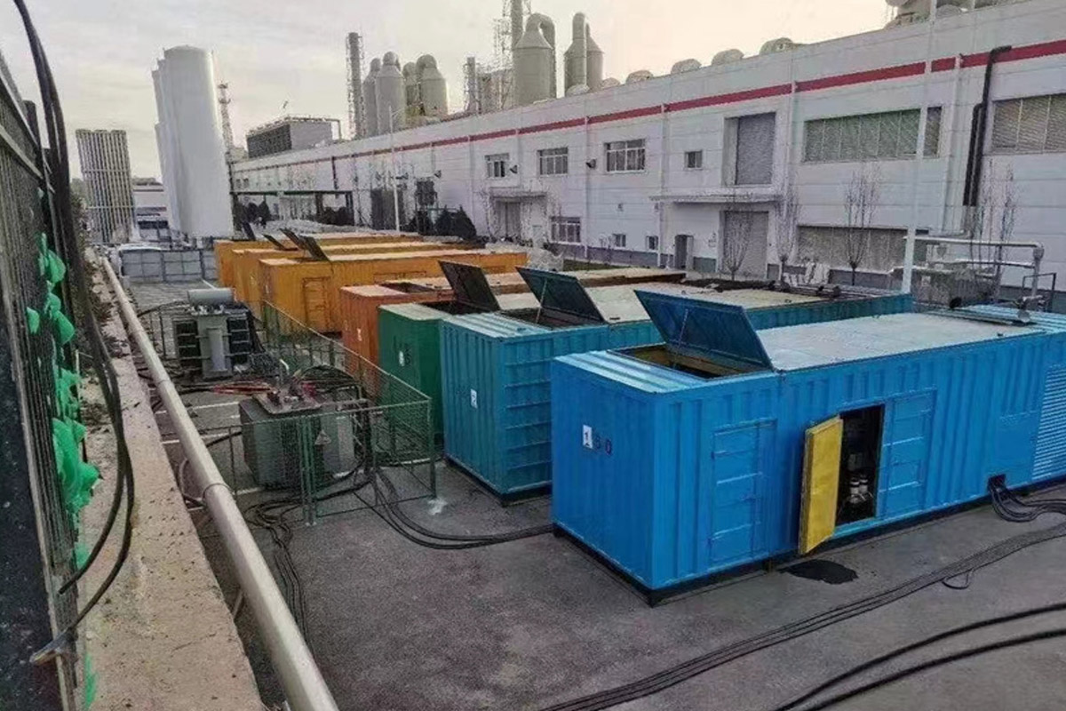 解放发电机租赁施工现场